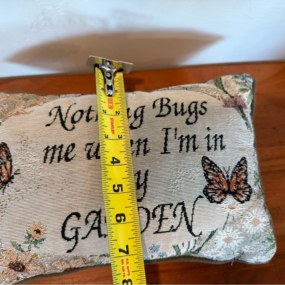 Vintage ‎ Decorative Garden Pillow with Butterfly Design